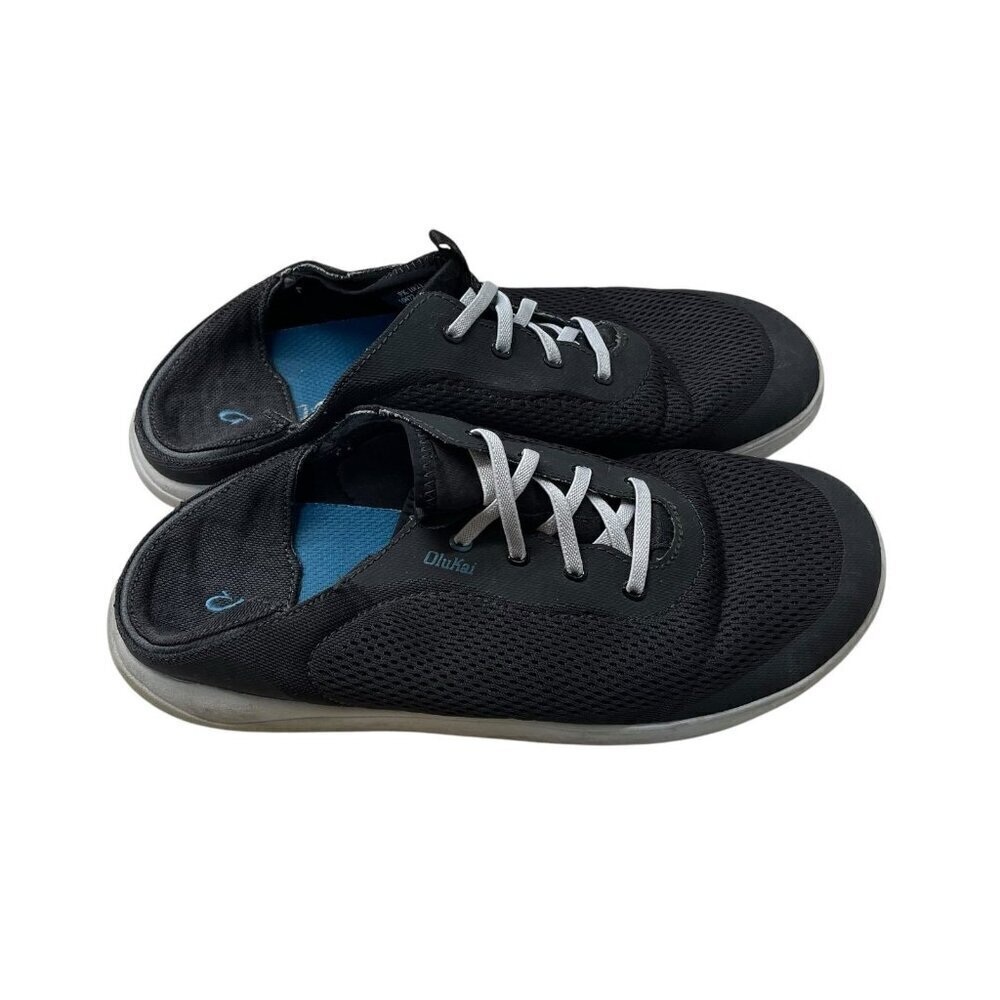Olukai Moku Pae Shoes Mens 12 Black Slip On Mesh Comfort Fisherman 10472-40QS